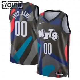 Camiseta Niños NBA Brooklyn Nets Personalizadas 2023-24 Nike City Edition Negro Swingman
